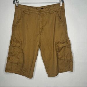 JEANETIX CARGO SHORTS 32 WAIST CAMEL BROWN SOFT STYLE STREETWEAR RELAXED‎